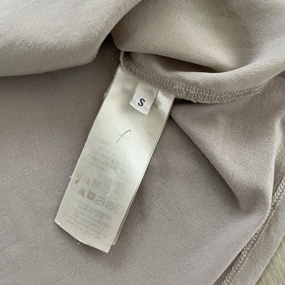 Falconeri Silk Collared Shirt size small tanned / beige - Picture 12 of 13